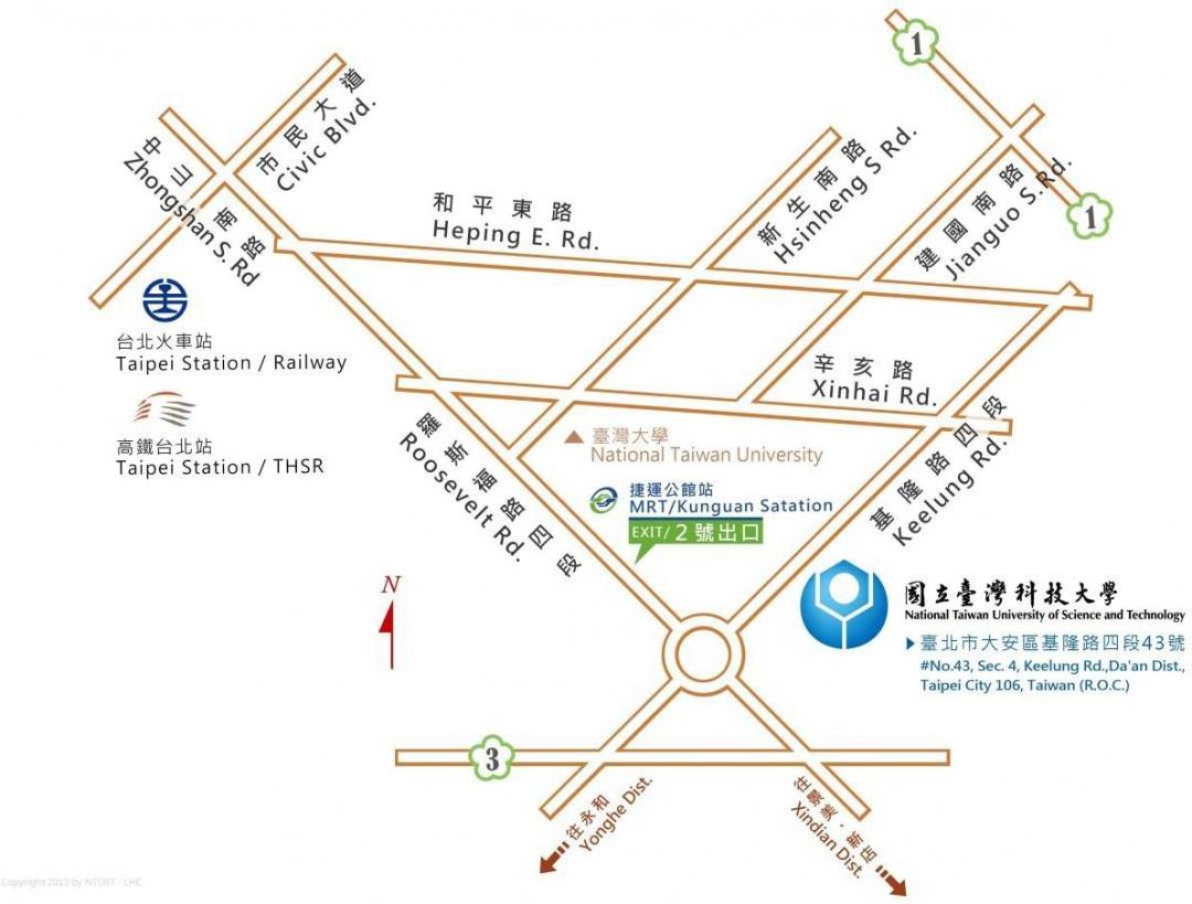 交通路線解說圖片1；來源：國立臺灣科技大學