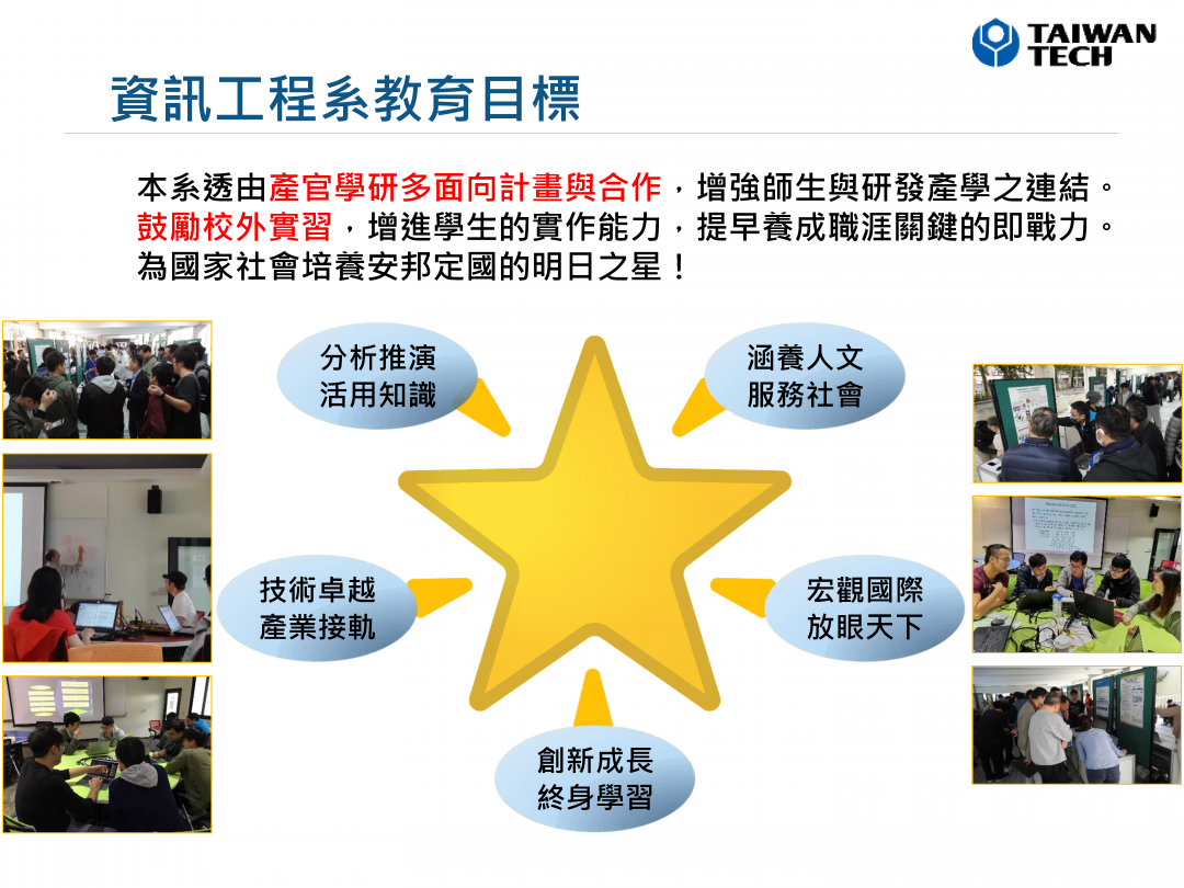 教育目標與卓越風采解說圖片1；來源：國立臺灣科技大學